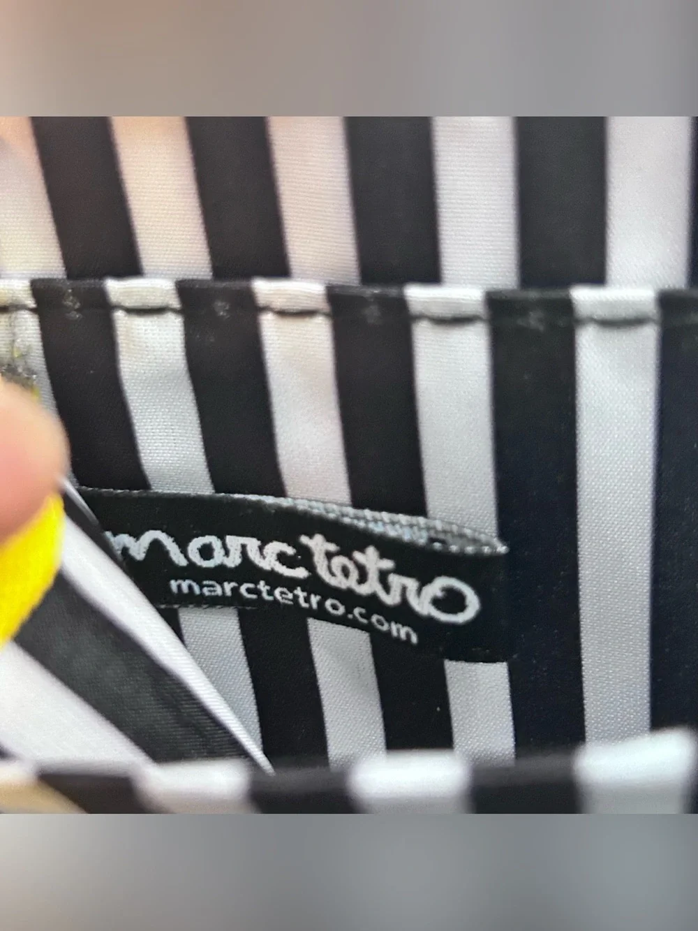 Marc Tetro Yellow Dachshund Wristlet Zip Around Wallet